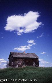 Weathered farm building