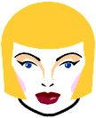 Blonde woman's face